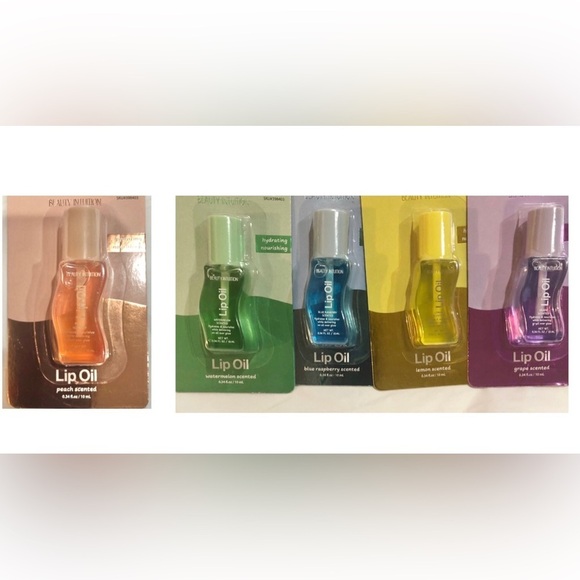 2 hydrating & nourishing lip oils in peach blue raspberry lemon grape watermelon - Picture 1 of 14